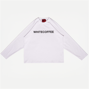 White Coffee Logo Raglan Longsleeve White - Sælges kun i butikken i Holstebro
